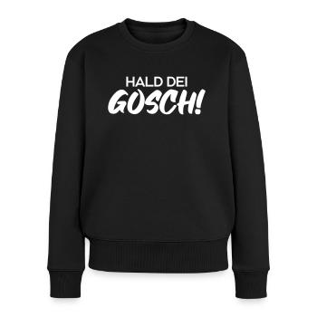 Gosch (weiß) - Frauen Premium Bio Pullover - Schwarz - Vorne - Julia (174cm)