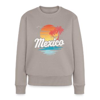 Mexiko - Frauen Premium Bio Pullover - Taupe - Vorne - Julia (174cm)