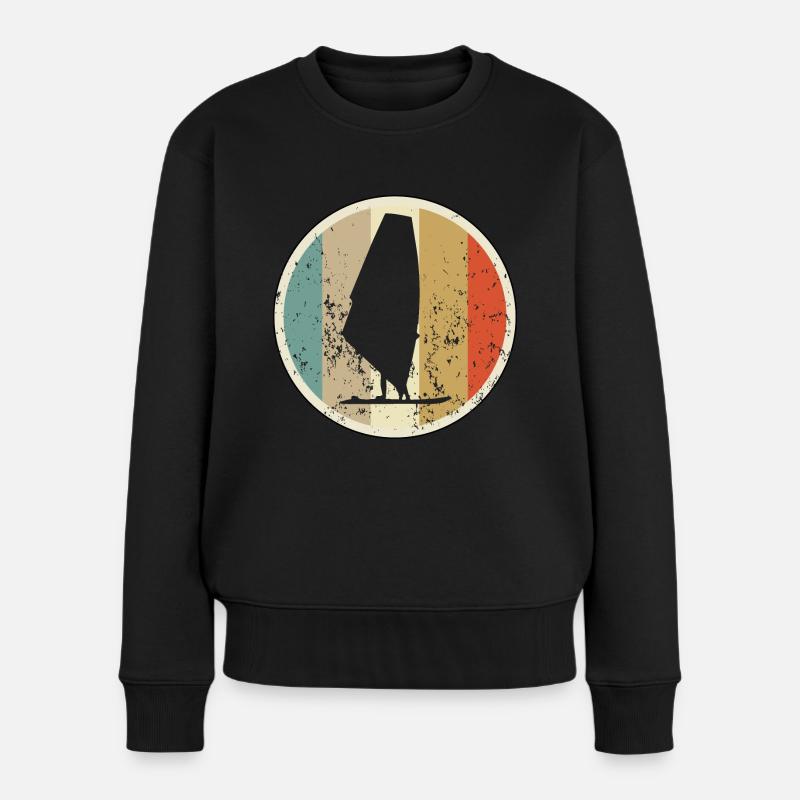 Windsurfen Windsurfer - Frauen Premium Bio Pullover - Schwarz