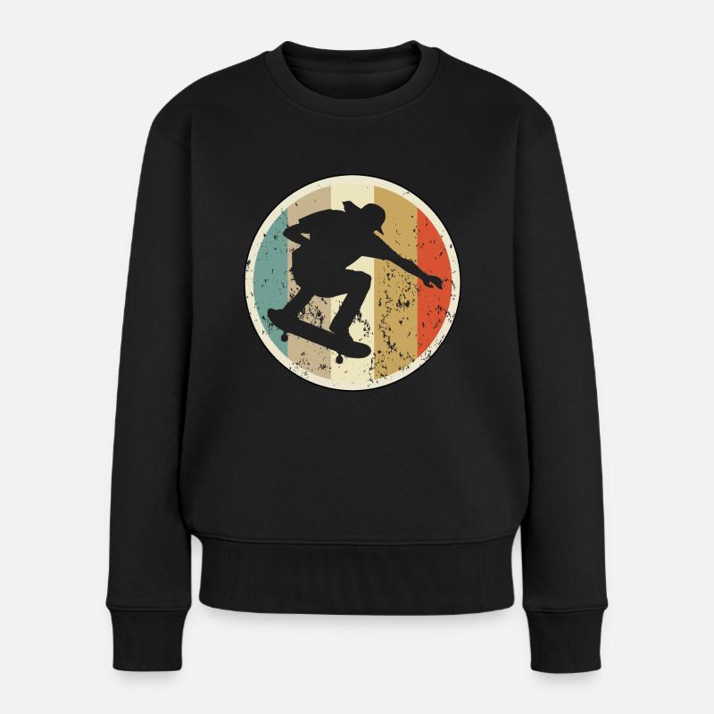 Skateboarding Skateboarder Skateboard - Frauen Premium Bio Pullover - Schwarz