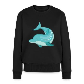 Delfin - Pull Premium bio Femme - noir - Devant - Julia (174cm)
