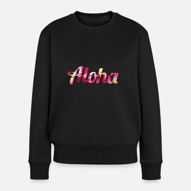 Aloha - Frauen Premium Bio Pullover - Schwarz
