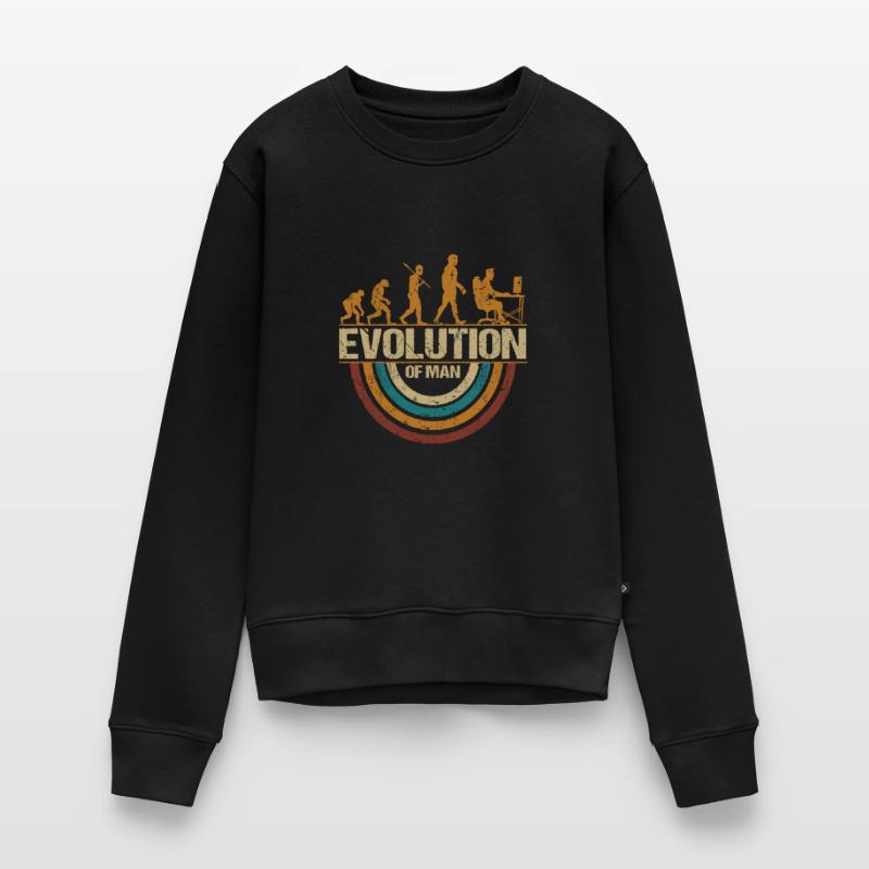 Programmierer Computerfreak Evolution Retro Frauen Premium Bio Pullover