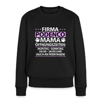 Podenco Windhund Canario Mama Hundebesitzerin - Frauen Premium Bio Pullover - Schwarz - Vorne - Julia (174cm)
