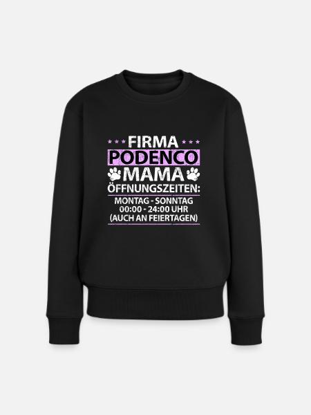 Podenco Windhund Canario Mama Hundebesitzerin - Frauen Premium Bio Pullover - Schwarz