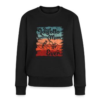 Lagotto Romagnolo Chien Maman Maman Vintage - Pull Premium bio Femme - noir - Devant - Julia (174cm)