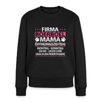 South African Boerboel Hund Mama Spruch Pink - Frauen Premium Bio Pullover - Schwarz - Vorne - Julia (174cm)