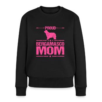 Bergame Chien de berger Maman Mama Maîtresse Rose - Pull Premium bio Femme - noir - Devant - Julia (174cm)