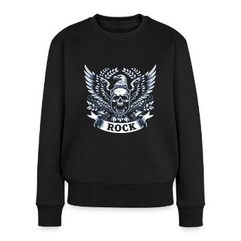 Skull Eagle Guitare électrique Rock Band Chemise - Pull Premium bio Femme - noir - Devant - Julia (174cm)