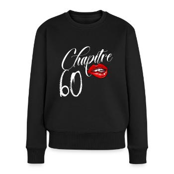 Anniversaire Femme Chapitre 60 Ans Glamour - Pull Premium bio Femme - noir - Devant - Julia (174cm)