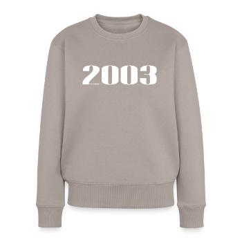 2003 - Gift born in 2003 - Women's Premium Organic Jumper - taupe - Front - Julia (174cm)
