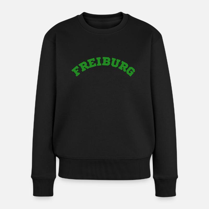 Freiburg - Frauen Premium Bio Pullover - Schwarz
