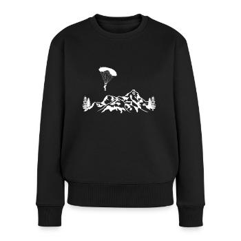 Parachute Springer Mountain Landscape Mountains white - Women's Premium Organic Jumper - black - Front - Julia (174cm)