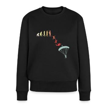 Parachutist Paraglider Evolution Vintage - Women's Premium Organic Jumper - black - Front - Julia (174cm)