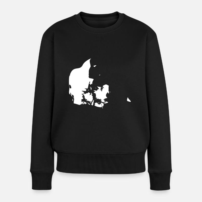 Drapeau de carte Danemark - Pull Premium bio Femme - noir