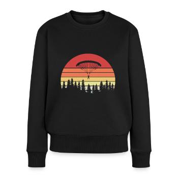 Parapente Parapente Rétro Vintage - Pull Premium bio Femme - noir - Devant - Julia (174cm)
