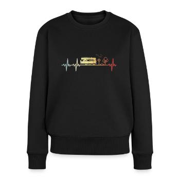 Camper Trekking Motorhome Frequency Retro - Women's Premium Organic Jumper - black - Front - Julia (174cm)
