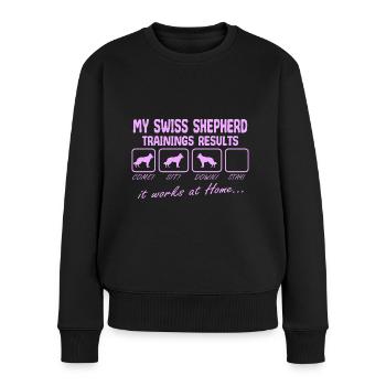 Blanc Blanc Berger Suisse Mama Rose - Pull Premium bio Femme - noir - Devant - Julia (174cm)