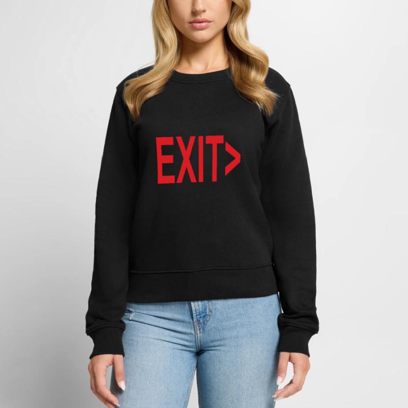 Exit / Exit / Emergency Exit Women's Premium Organic Jumper