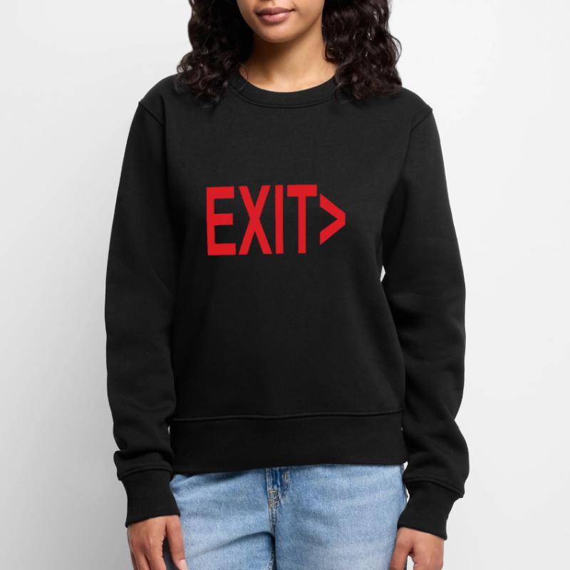 Exit / Exit / Emergency Exit Women's Premium Organic Jumper