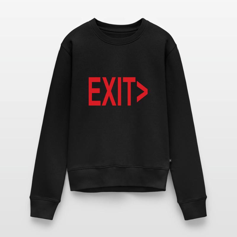 Exit / Exit / Emergency Exit Women's Premium Organic Jumper