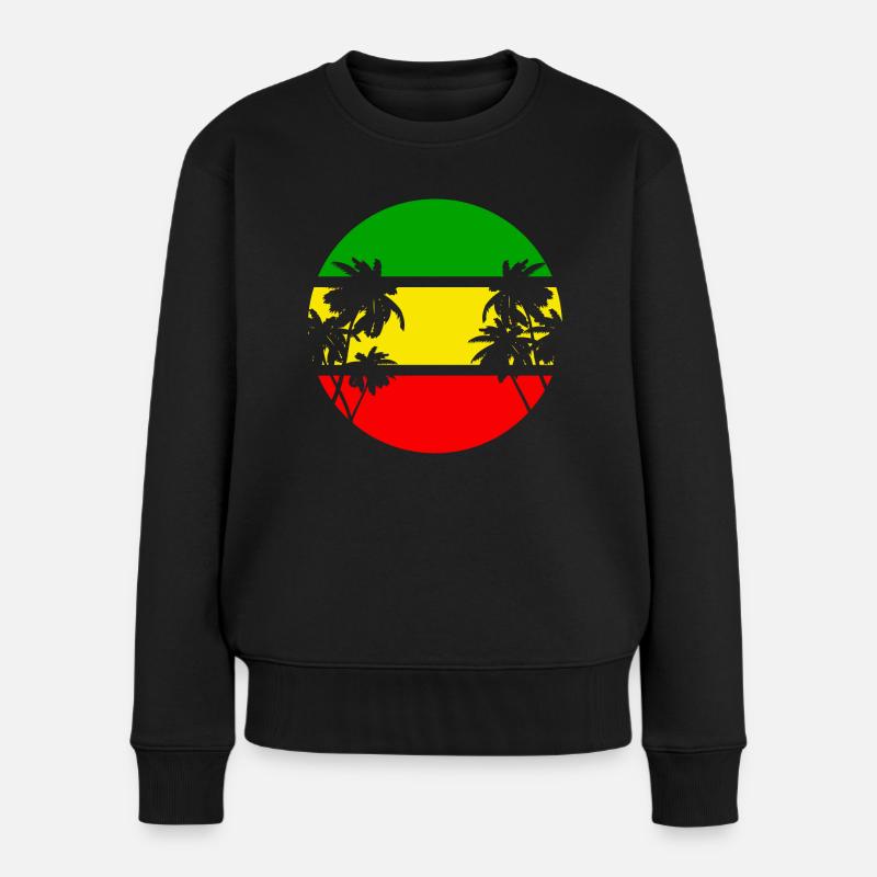Reggae - Frauen Premium Bio Pullover - Schwarz
