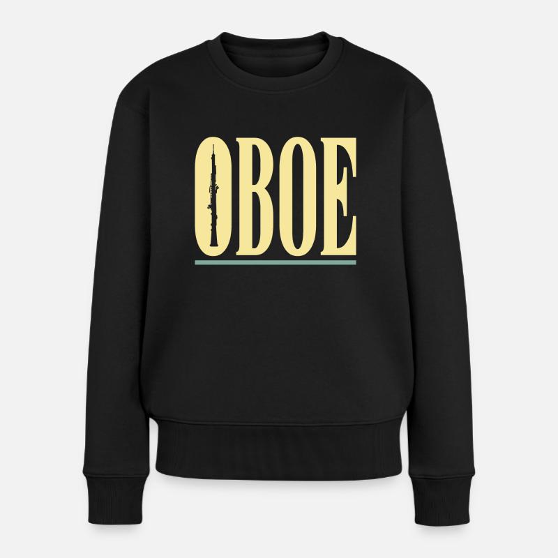 Oboe - Frauen Premium Bio Pullover - Schwarz