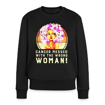 Femme vaincre le cancer maladie - Pull Premium bio Femme - noir - Devant - Julia (174cm)