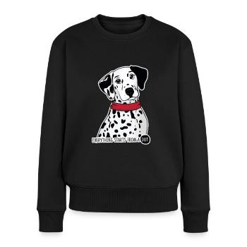 Dalmatiner Punkt Liebhaber Geschenk Hunde - Frauen Premium Bio Pullover - Schwarz - Vorne - Julia (174cm)