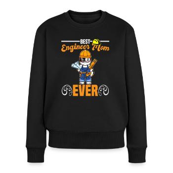 Best Engineer Mom Ever Construction Worker Mommy - Women's Premium Organic Jumper - black - Front - Julia (174cm)