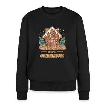 Lebkuchen Haus Konstrukteur Hersteller Geschenk - Frauen Premium Bio Pullover - Schwarz - Vorne - Julia (174cm)