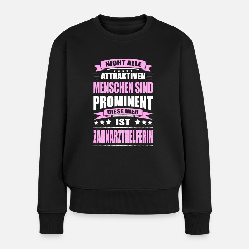 Zahnarzthelferin ZMFA Abschluss Prüfung Bestanden - Frauen Premium Bio Pullover - Schwarz
