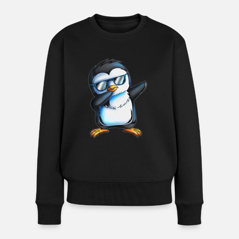 Cool Dab Penguin Lunettes de soleil Dabbing Penguin - Pull Premium bio Femme - noir