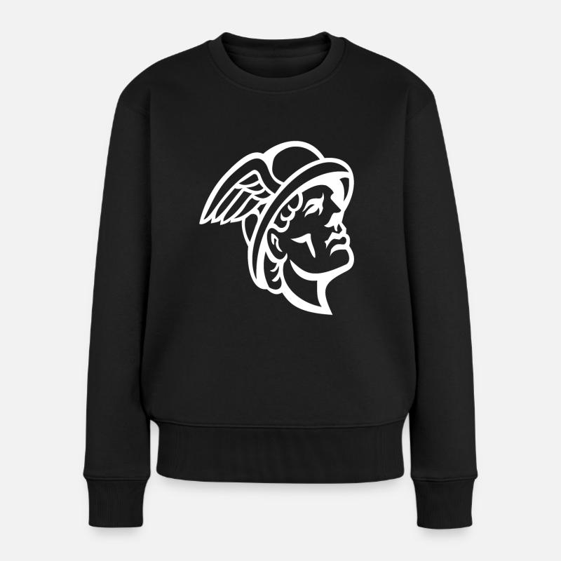 Hermes Outfit - Frauen Premium Bio Pullover - Schwarz