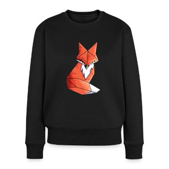 Geometrisches Fuchs Liebhaber Mathe Geometrie - Frauen Premium Bio Pullover - Schwarz - Vorne - Julia (174cm)