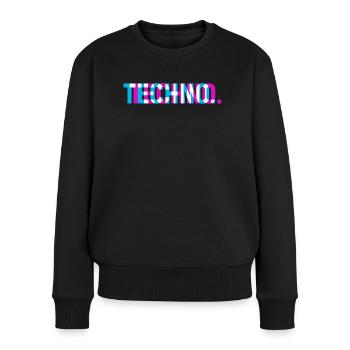 Techno - Women's Premium Organic Jumper - black - Front - Julia (174cm)