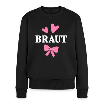 Braut Junggesellinnenabschied Heirat Hochzeit - Frauen Premium Bio Pullover - Schwarz - Vorne - Julia (174cm)