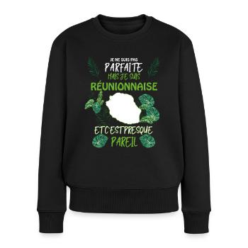 Ma Femme Ou Amie Réunionnaise Parfaite - Pull Premium bio Femme - noir - Devant - Julia (174cm)