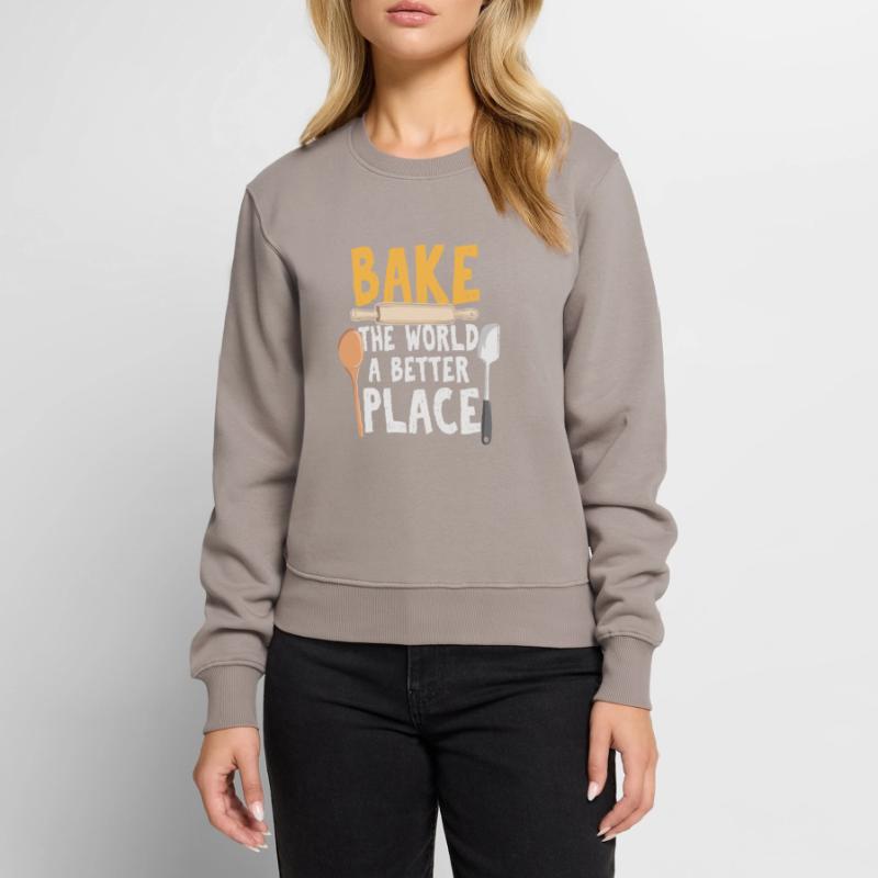 Backen als Leidenschaft Bäckerin oder Hobbybäcker Frauen Premium Bio Pullover
