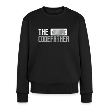 Développeur de programmation logicielle - Pull Premium bio Femme - noir - Devant - Julia (174cm)