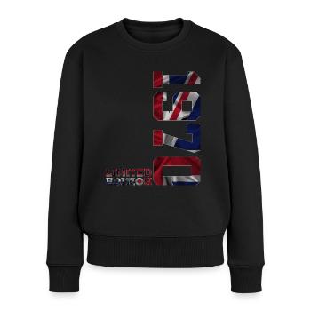 ÉDITION LIMITÉE ANGLETERRE 56E ANNIVERSAIRE 1970 AU ROYAUME-UNI - Pull Premium bio Femme - noir - Devant - Julia (174cm)