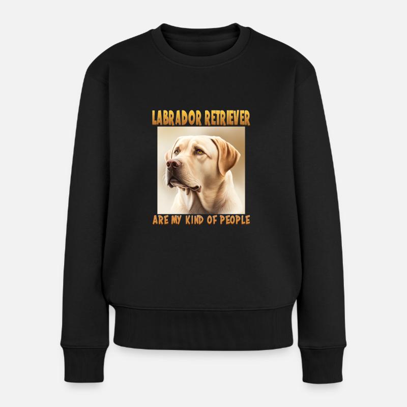 Hunde Spruch Labrador Retriever Design für - Frauen Premium Bio Pullover - Schwarz