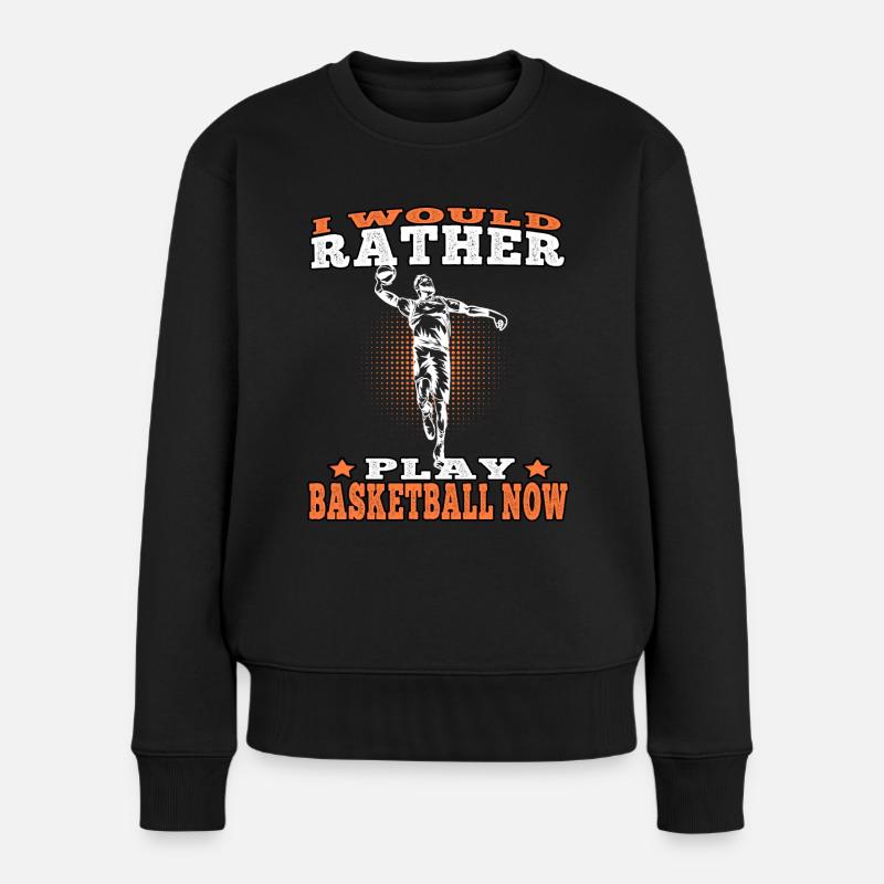 Plutôt basket-ball basketteur joueur basketteur - Pull Premium bio Femme - noir