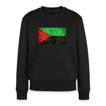 Solide Flagge von Martinique, dem Land der Vorfahren - Frauen Premium Bio Pullover - Schwarz - Vorne - Julia (174cm)