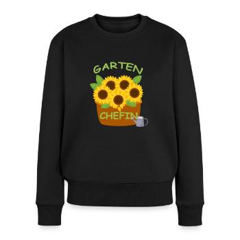 Garten Chefin lustiges Geschenk Gärtnerin - Frauen Premium Bio Pullover - Schwarz - Vorne - Julia (174cm)