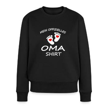 Oma geschenk werdende oma - Frauen Premium Bio Pullover - Schwarz - Vorne - Julia (174cm)