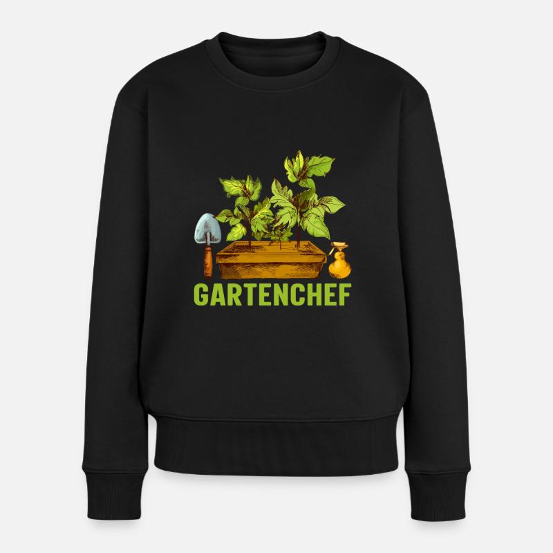 Gartenchef - Frauen Premium Bio Pullover - Schwarz