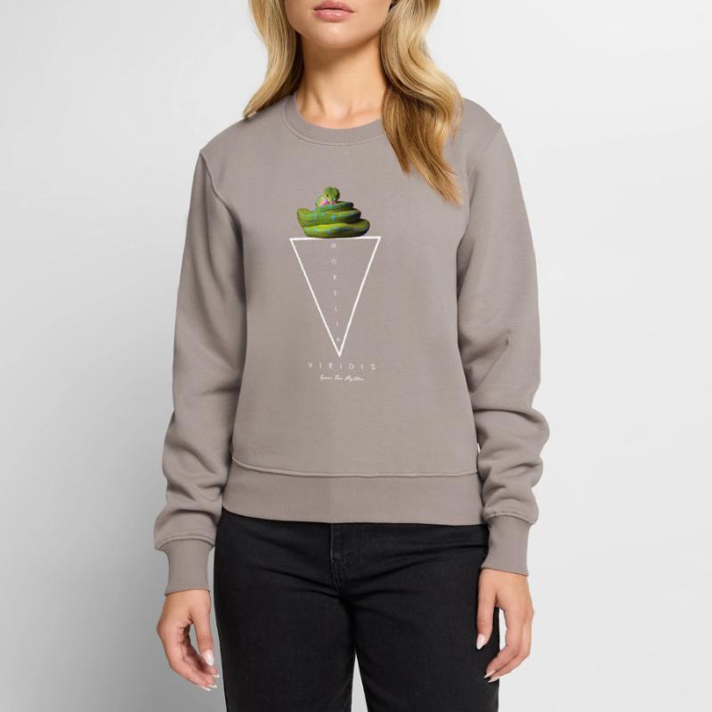 Green Tree Python Modern Geometric Women's Premium Organic Jumper