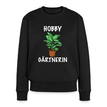 Hobby Gärtnerin für die Gartenarbeit Topfpflanze - Frauen Premium Bio Pullover - Schwarz - Vorne - Julia (174cm)