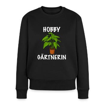 Hobby Gärtnerin das Frauen Garten Outfit - Frauen Premium Bio Pullover - Schwarz - Vorne - Julia (174cm)